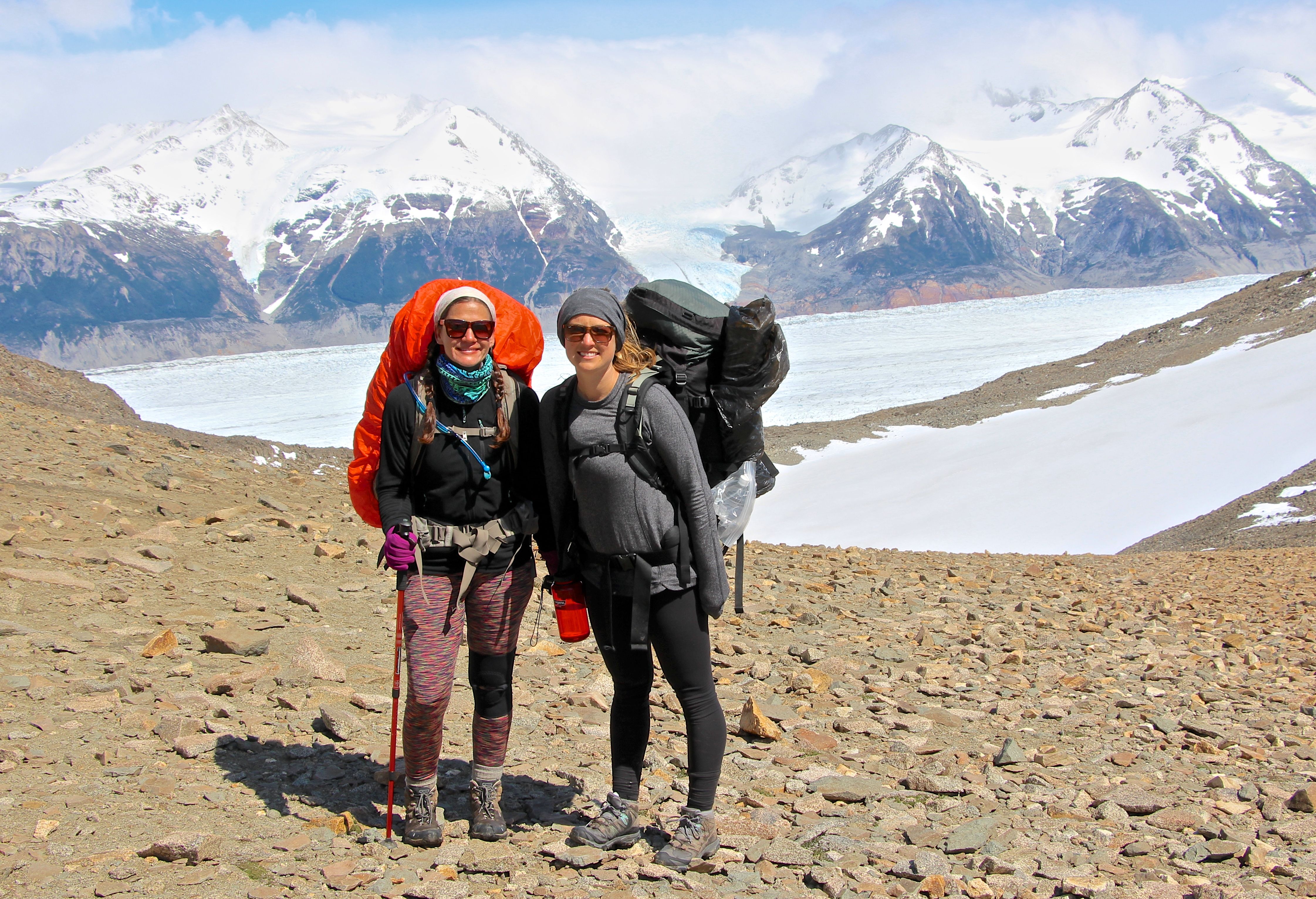 Katelyn and Jill hiking